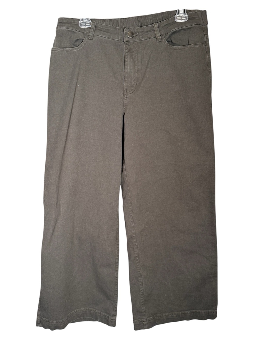 Pact Organic Cotton Gray Wide Leg Pants Minimalist Lagenlook L